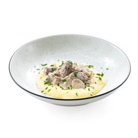 Куриные сердечки в сметане