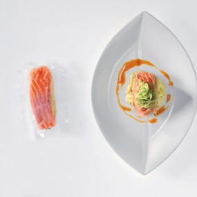 Лосось с пюре из фенхеля