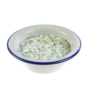 Окрошка на кефире и газированной воде