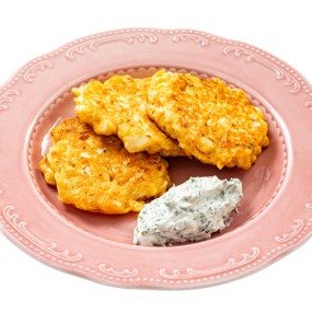 Оладьи из цветной капусты с сыром