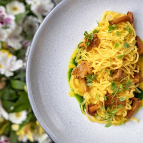 Паста с лисичками и тимьяном