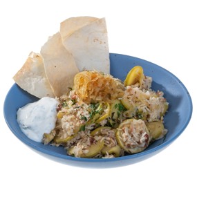 Плов с кабачками и орехами