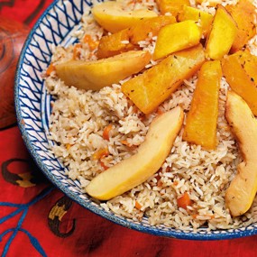 Плов с тыквой и айвой