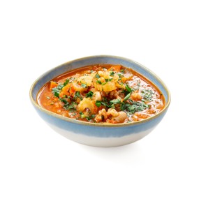 Постный суп с полбой и фасолью