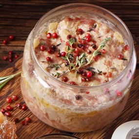 Риет из индейки с яблоком и корнем сельдерея