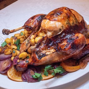 Рождественская индейка с каштанами