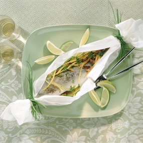 Рыба, запеченная в газете