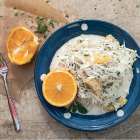 Салат из редьки с апельсином и йогуртом