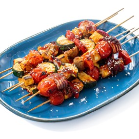 Шашлычки из овощей с тофу