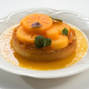 Тарт с хурмой и облепихой