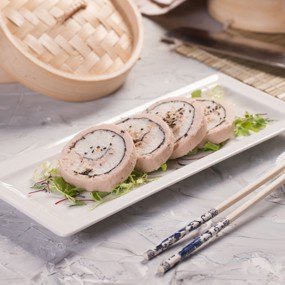 Террин из белой и красной рыбы