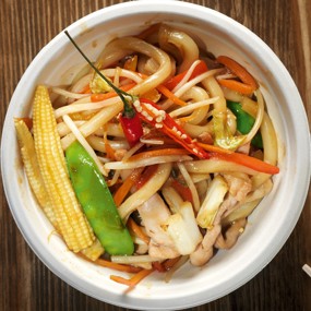 Удон с курицей