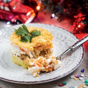 Веганский салат «Мимоза»