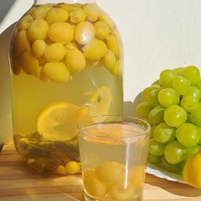 Виноградный компот «Мохито» на зиму, без стерилизации