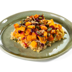 Запеканка из тыквы с клюквой