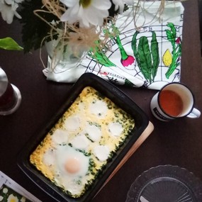 Запеканка со шпинатом