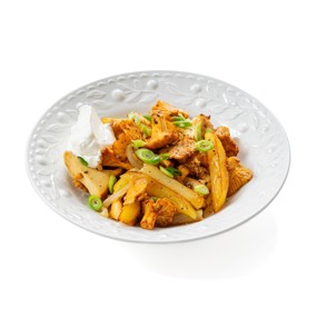 Жареные лисички с картошкой