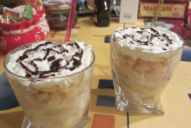 Английский трайфл с бананами и кокосовым молоком