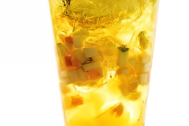 Апельсиновый пунш с джином и цитрусовым льдом