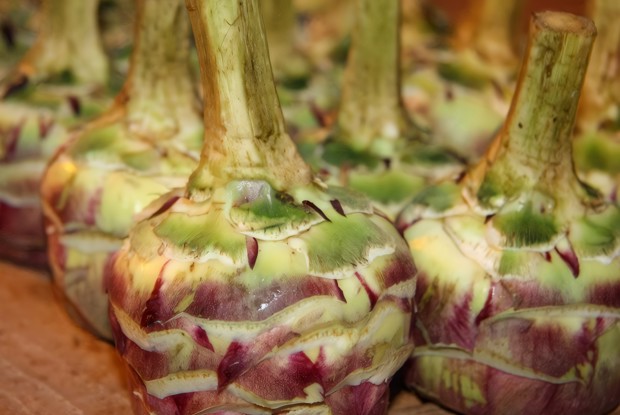 Артишоки с телятиной и белым уксусом