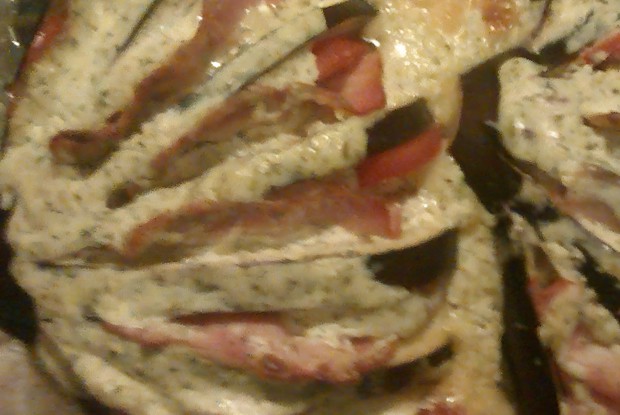 Баклажаны с беконом и сыром