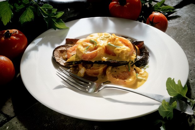 Баклажаны жареные, с луком