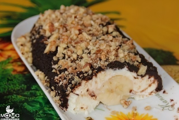 Банан под творожно-шоколадной шубой