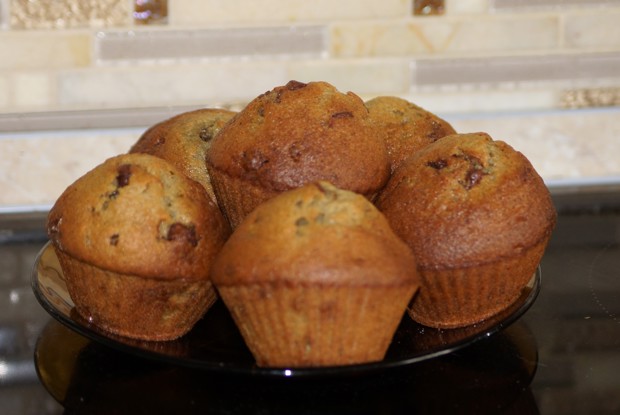 Банановые кексы с шоколадом