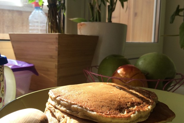 Банановые оладьи с овсяной мукой