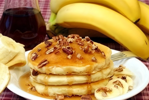 Банановые оладьи с кефиром
