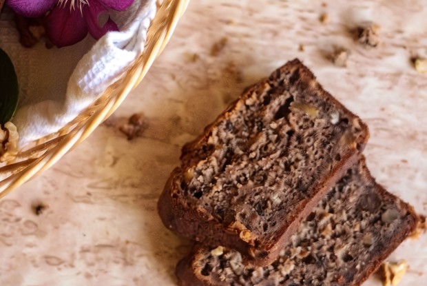 Банановый хлеб с грецким орехом