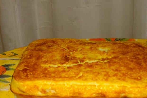 Банановый пирог с грушами