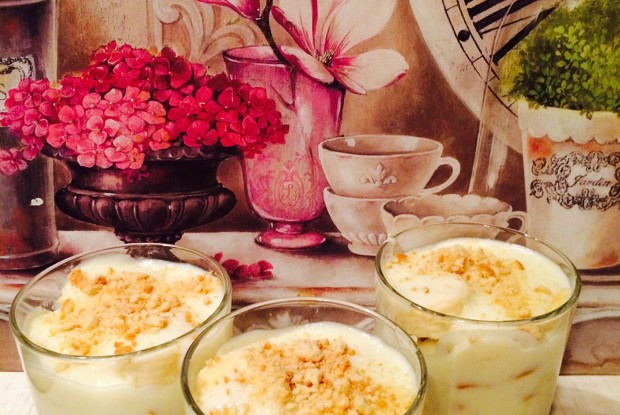 Банановый пудинг с печеньем