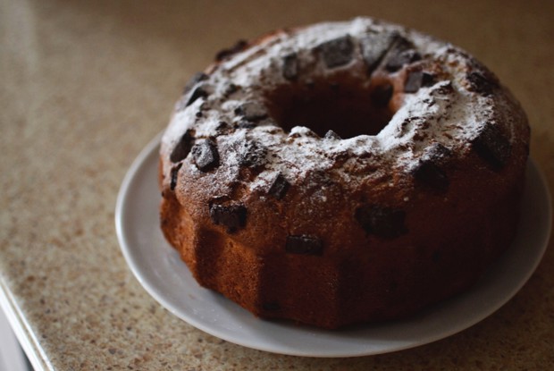 Бананово-шоколадный кекс