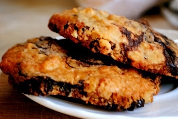 Банановое печенье с шоколадом