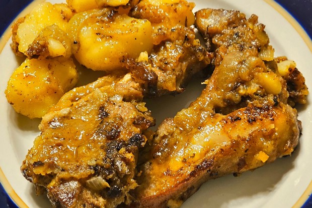 Баранина на сковороде (садже)