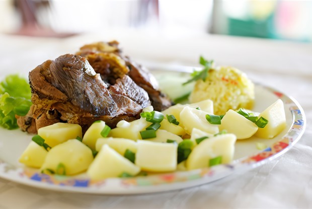 Баранина жареная