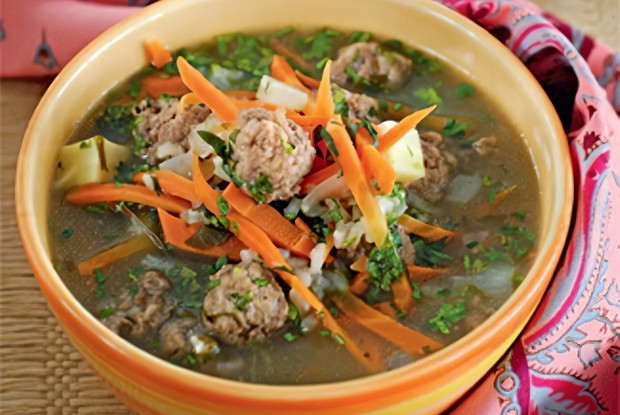 Бараний суп с фрикадельками (Олчали мастава)