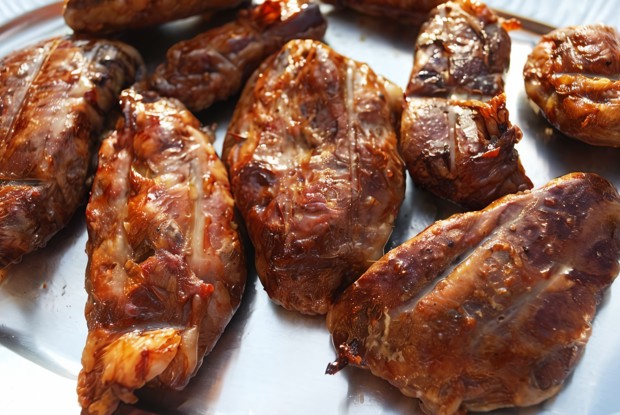 Баранья печень на гриле