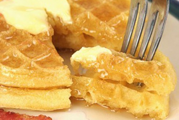 Бельгийские вафли с беконом