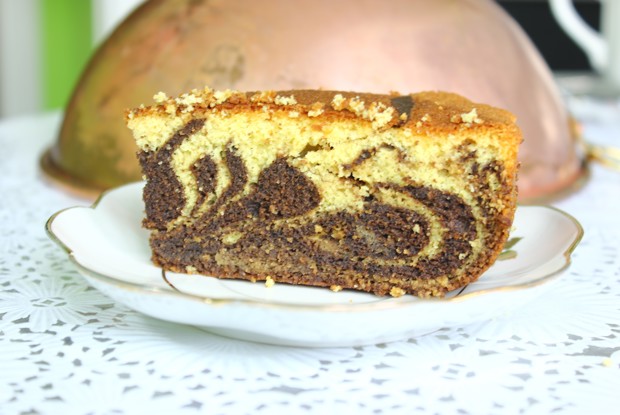 Безглютеновый пирог «Зебра» с черемуховой мукой