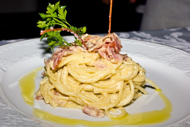 Быстрые спагетти карбонара