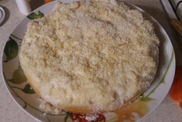 Быстрый кокосовый пирог со сливками