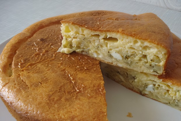 Быстрый пирог из теста на кефире