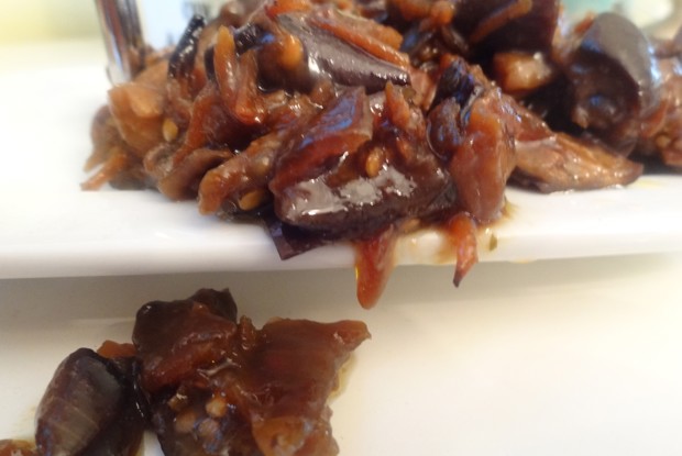 Быстрый релиш из баклажанов в духовке