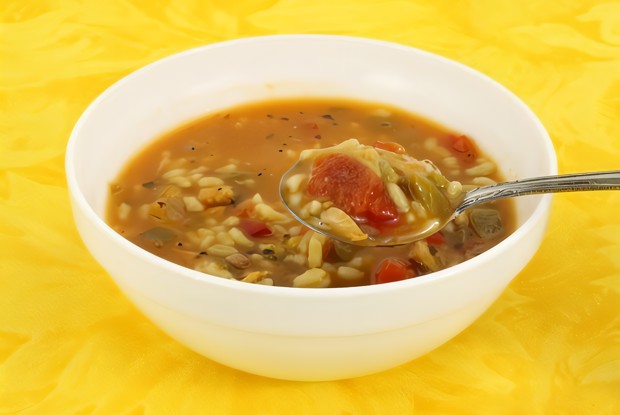 Быстрый суп из индейки с коричневым рисом