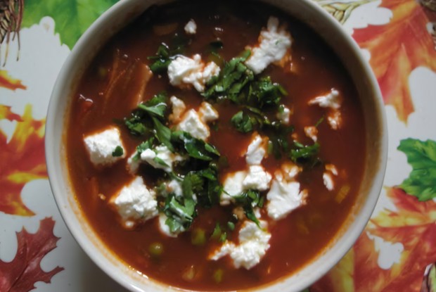 Быстрый суп с томатным соком