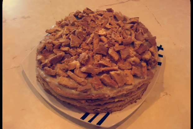 Быстрый торт с заварным кремом