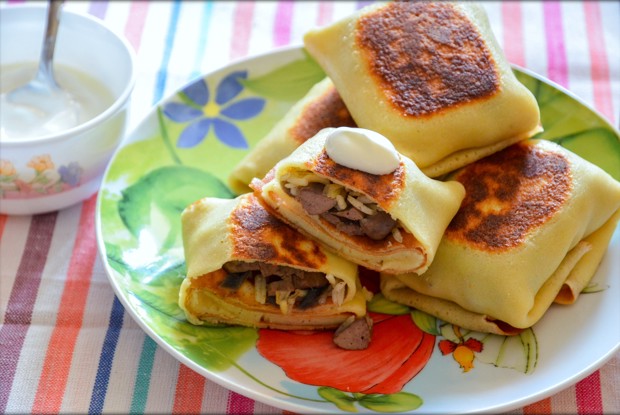 Блинчики с печенью