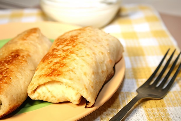 Блинчики с творожной начинкой